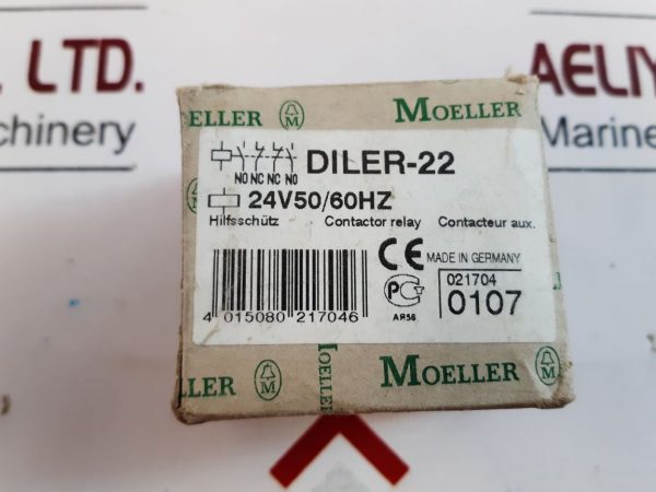 MOELLER DIL ER-22 CONTACTOR RELAY 600V