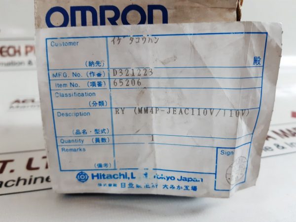 OMRON HITACHI MM4P-JE RELAY 100VAC