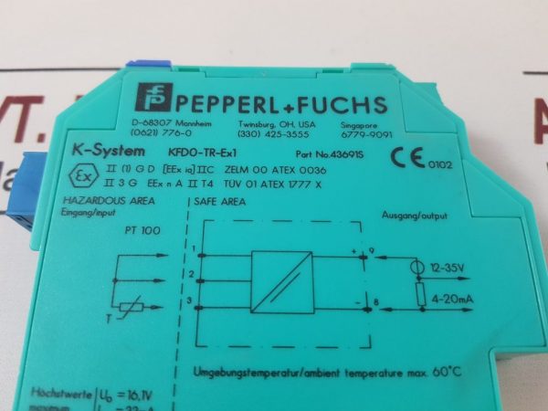 PEPPERL+FUCHS KFDO-TR-EX1 CONVERTER 43691S