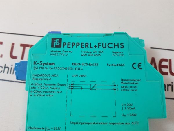 PEPPERL+FUCHS KFD0-SCS-EX1.55 CURRENT DRIVER/REPEATER 41655