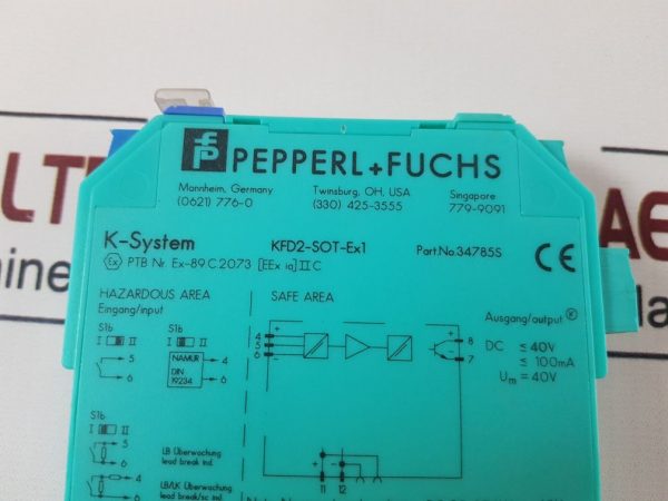 PEPPERL+FUCHS KFD2-SOT-EX1 SWITCH AMPLIFIER 34785S