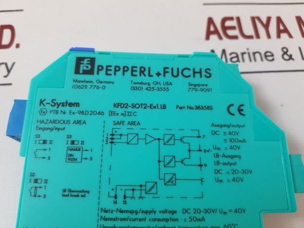 PEPPERL+FUCHS KFD2-SOT2-EX1.LB SWITCH AMPLIFIER