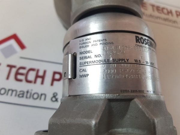 ROSEMOUNT 300S1KAI1M5 PRESSURE TRANSMITTER