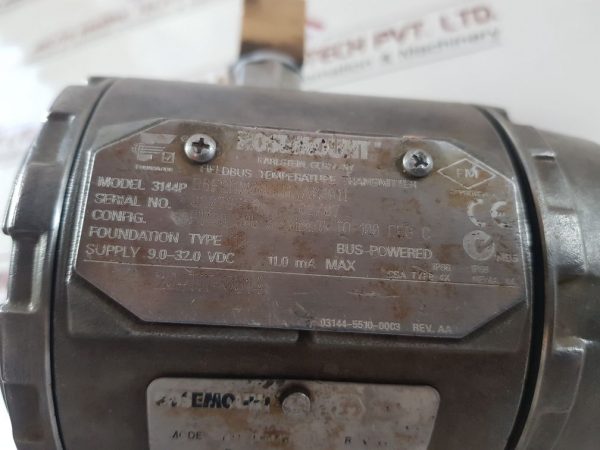 ROSEMOUNT FISCO 3144P FIELDBUS TEMPERATURE TRANSMITTER