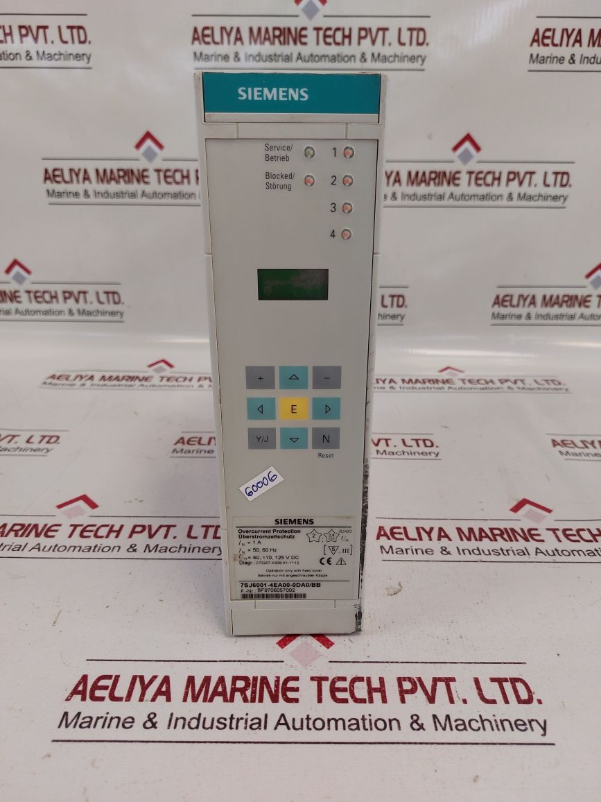 SIEMENS 7SJ6001-4EA00-0DA0/BB OVERCURRENT PROTECTION RELAY MODULE