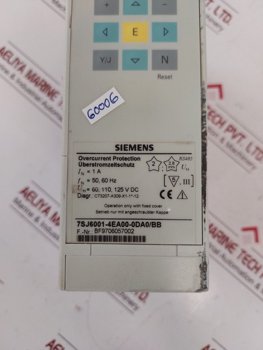 SIEMENS 7SJ6001-4EA00-0DA0/BB OVERCURRENT PROTECTION RELAY MODULE