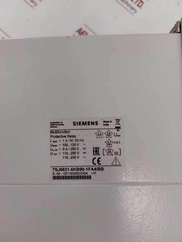 SIEMENS SIPROTEC 7SJ66 MULTIFUNCTION PROTECTIVE RELAY MODULE