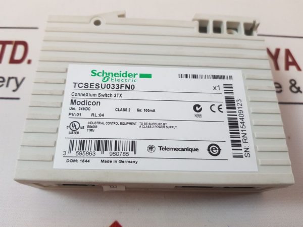 SCHNEIDER ELECTRIC TELEMECANIQUE TCSESU033FN0 ETHERNET CONNEXIUM SWITCH