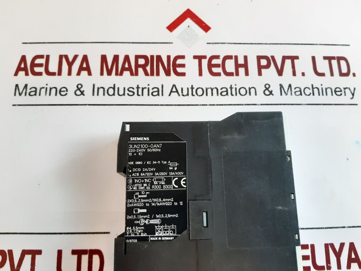 SIEMENS 3UN2100-0AN7 THERMISTOR MOTOR PROTECTION TRIPPING UNIT