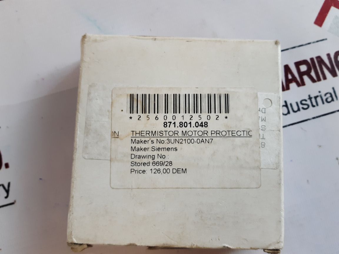 SIEMENS 3UN2100-0AN7 THERMISTOR MOTOR PROTECTION TRIPPING UNIT