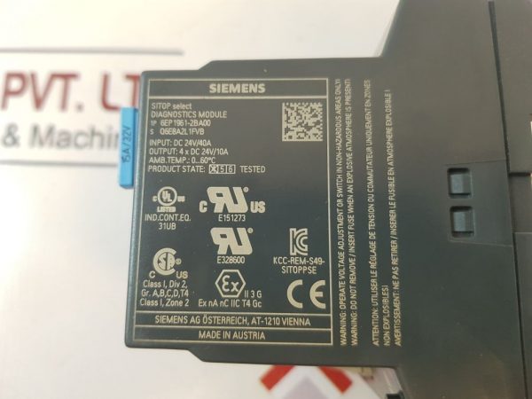 SIEMENS 6EP1 961-2BA00 DIAGNOSTICS MODULE