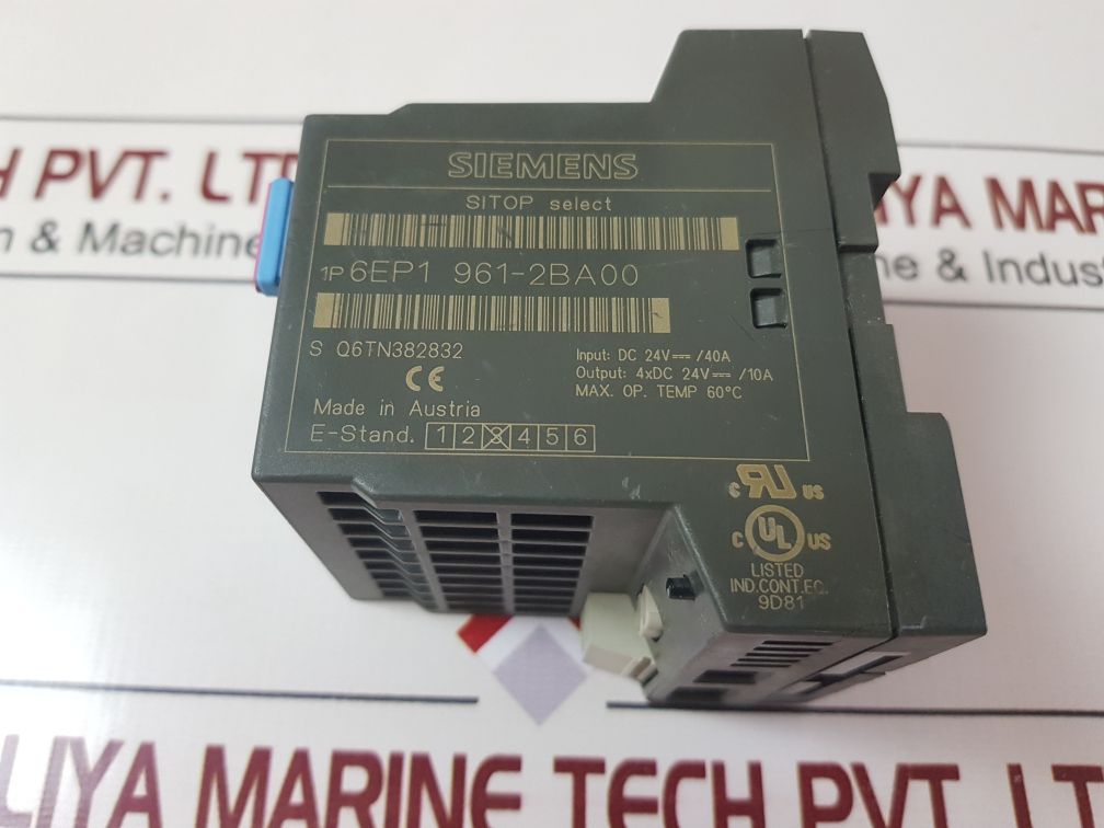SIEMENS SITOP SELECT 6EP1 961-2BA00 DIAGNOSIS MODULE 24V
