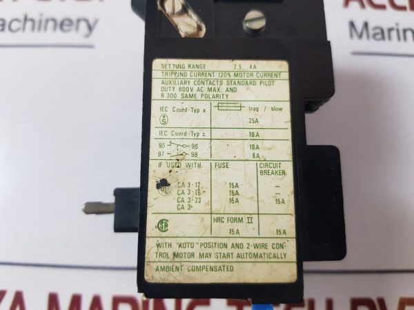 SPRECHER+SCHUH CT 3-12 THERMAL OVERLOAD RELAY