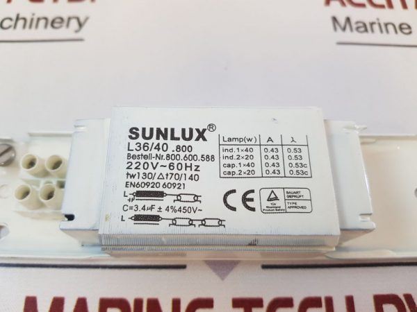 SUNLUX L36/40.800 MAGNETIC BALLAST