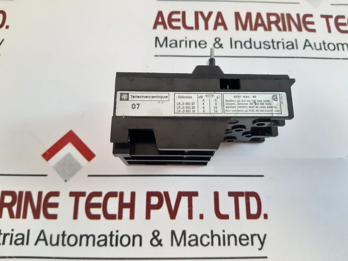 TELEMECANIQUE LR1-D09 307 OVERLOAD RELAY 600V