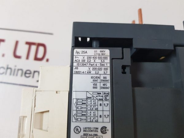 TELEMECANIQUE SCHNEIDER ELECTRIC LC1 D09 CONTACTOR