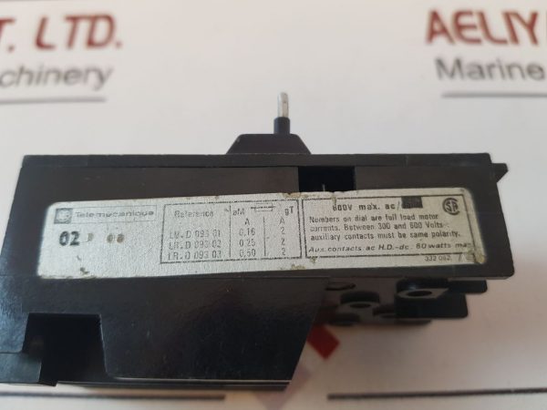 TELEMECANIQUE LR1-D09 302 MOTOR OVERLOAD RELAY