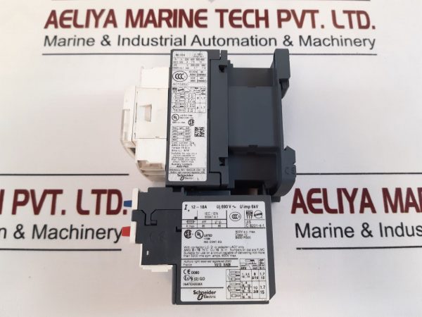 TELEMECANIQUE SCHNEIDER ELECTRIC LRD12 THERMAL OVERLOAD RELAY WITH CONTECTOR LC1D18