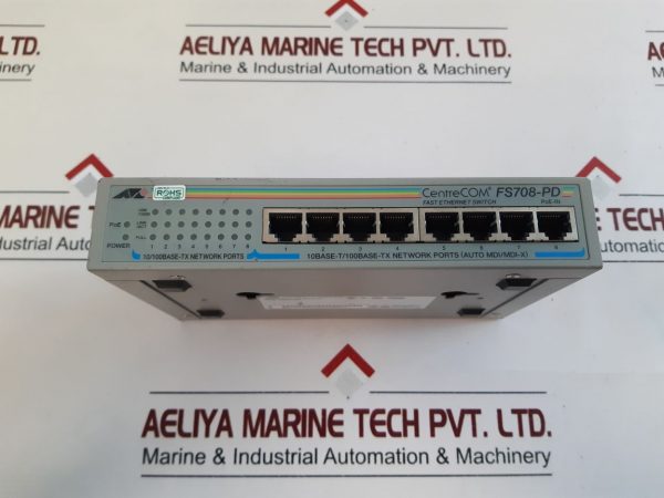 ALLIED TELESIS CENTRECOM FS708-PD FAST ETHERNET SWITCH
