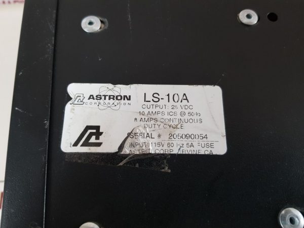 ASTRON LS-10A LINEAR TABLETOP POWER SUPPLY 28 VDC
