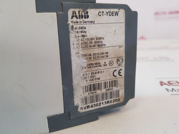 ABB STAR-DELTA CT-YDEW TIME RELAY