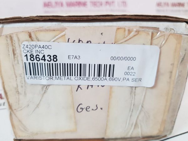 CKE Z420PA40C PANEL MOUNT METAL OXIDE VARISTOR 690V