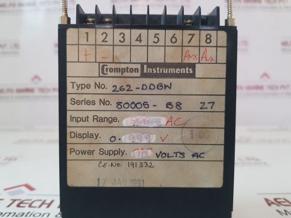 CROMPTON 262-DDBW LCD VOLT METER 500V