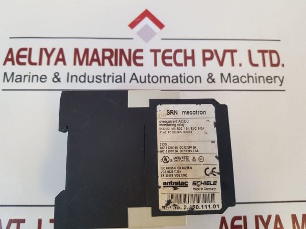 ENTRELEC SRN OVERCURRENT AC/DC MONITORING RELAY