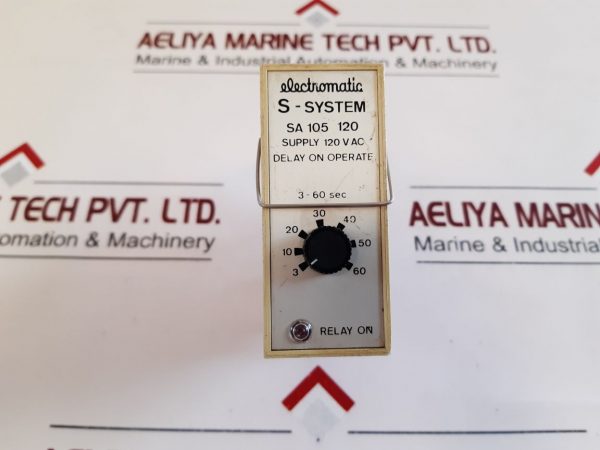 ELECTROMATIC S-SYSTEM SA 105 120 DELAY ON OPERATE RELAY WITH BASE 250VDC