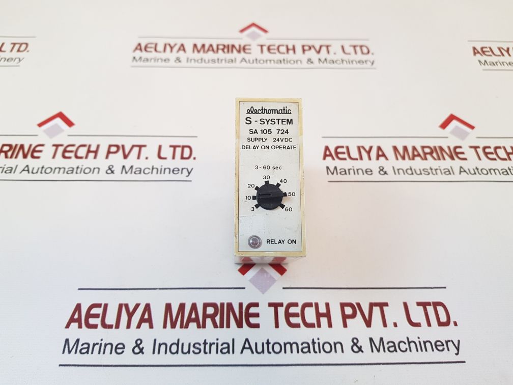 ELECTROMATIC SA 105 724 DELAY ON OPERATE RELAY 24VDC