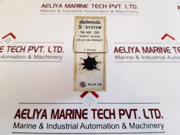 ELECTROMATIC S-SYSTEM SA 145 120 DELAY ON OPERATE RELAY WITH BASE 3-60 MIN