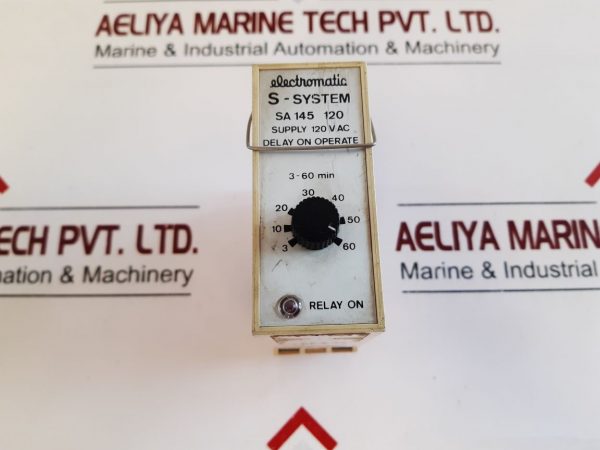 ELECTROMATIC S-SYSTEM SA 145 120 DELAY ON OPERATE RELAY WITH BASE 3-60 MIN