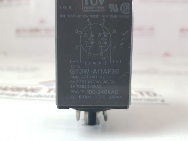 IDEC GT3W-A11AF20 ELECTRONIC TIMER 30VDC