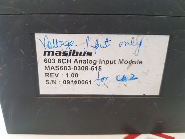 MASIBUS MAS603-0308-515 ANALOG INPUT MODULE REV: 1.00