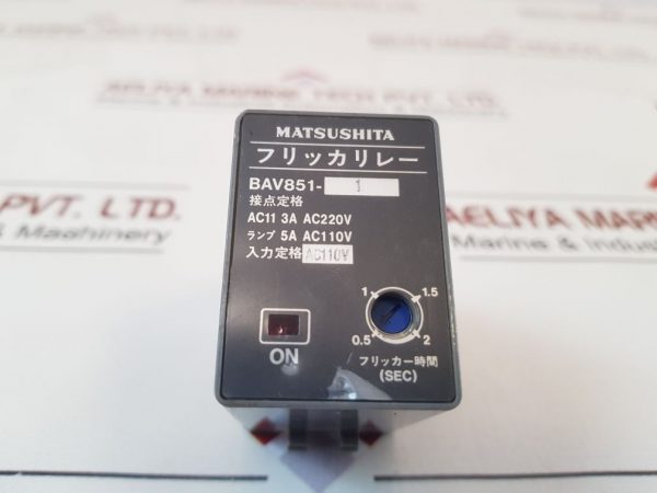 MATSUSHITA BAV851-1 FLICKER RELAY 110V