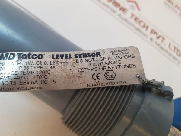 Md Totco Nov 40224300-004 Level Sensor Ip66