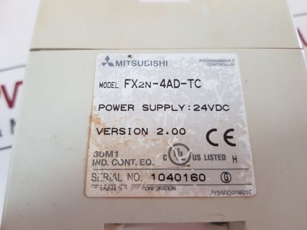 Mitsubishi Electric Fx2n-4ad-tc Programmable Controller