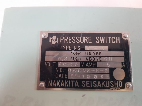 NAKAKITA SEISAKUSHO NS-9-3 PRESSURE SWITCH