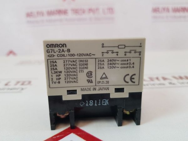 OMRON G7L-2A-B POWER RELAY 100-120VAC