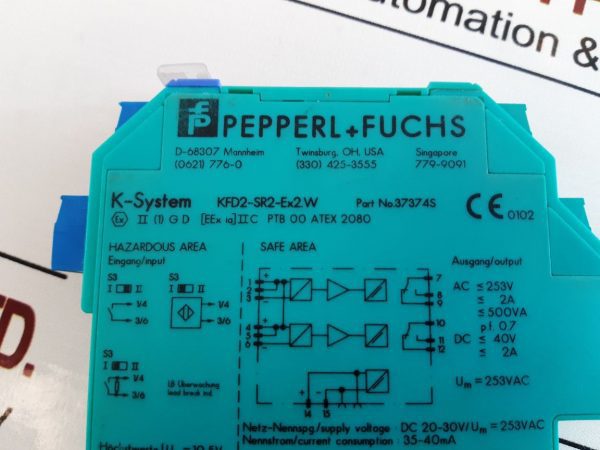 PEPPERL+FUCHS K-SYSTEM KFD2-SR2-EX2.W SWITCH AMPLIFIER