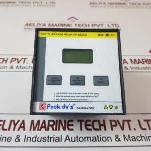 PROK DV’S MPEL 02 EARTH LEAKAGE RELAY