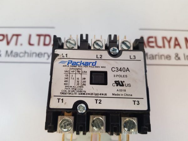 Packard C340A 3-poles Magnetic Contactor-55124 (3)