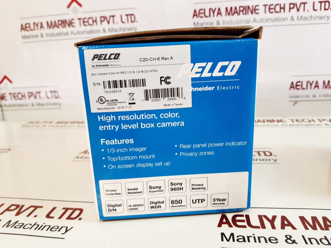 Pelco C20-ch-6 Box Camera Color - Aeliya Marine