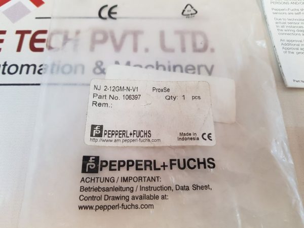 PEPPERL+FUCHS NJ2-12GM-N-V1 INDUCTIVE SENSOR 106397