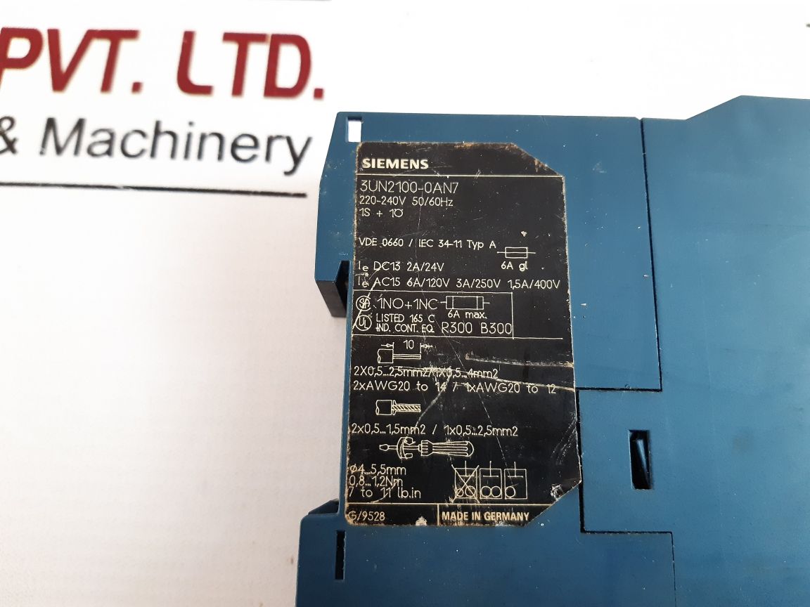SIEMENS 3UN2100-0AN7 THERMISTOR TRIPPING UNIT