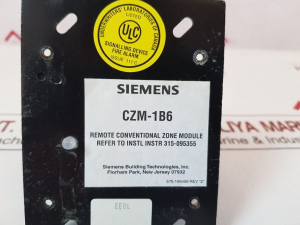 SIEMENS CZM-1B6 REMOTE CONVENTIONAL ZONE MODULE 24 VDC