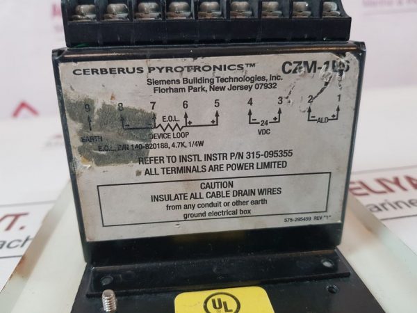 SIEMENS CZM-1B6 REMOTE CONVENTIONAL ZONE MODULE 24 VDC