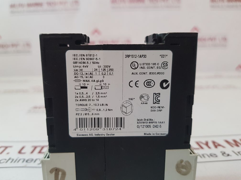 SIEMENS SIRIUS 3RP1512-1AP30 TIME RELAY