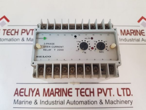 SELCO T 2200 3-PHASE OVER-CURRENT RELAY 5A