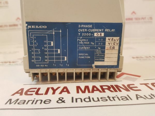 SELCO T 2200 3-PHASE OVER-CURRENT RELAY 5A